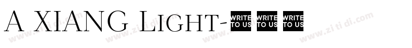 A XIANG Light字体转换